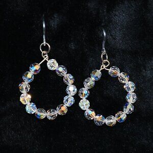 Swarovski crystal hoops earrings